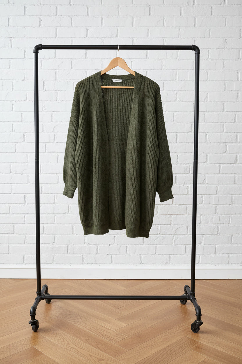 Open Front Long Sleeve Cardigan