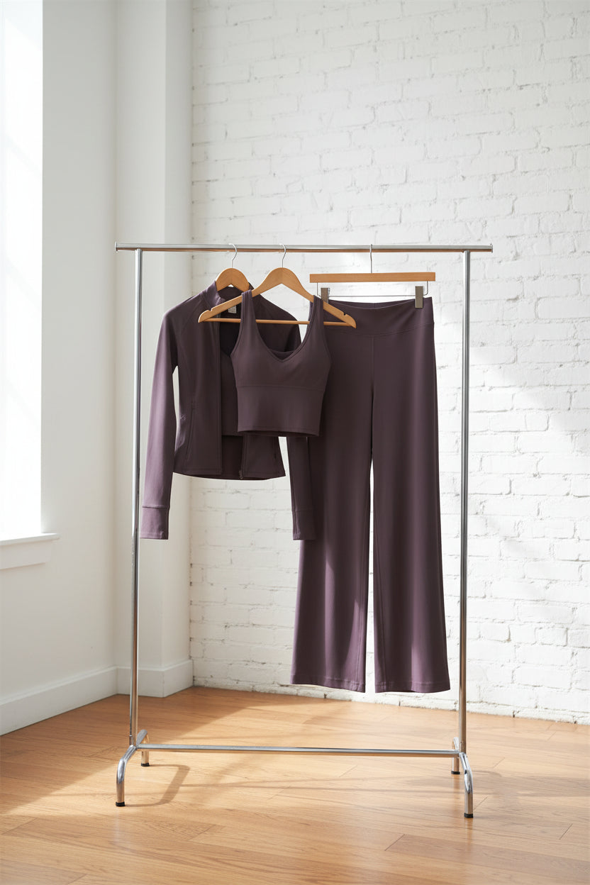 The Twirl Zip Jacket Halter Tank Top New Straight Leg Pants 3-Piece Set