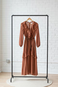 Boho Chic Flowy Ruffled Maxi Dress